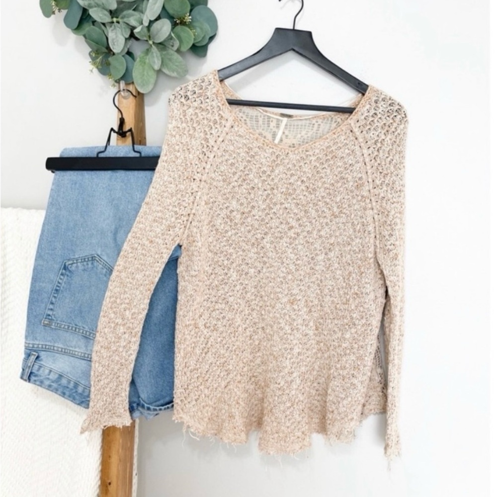 Free People Poppyseed Lace Yarn Sweater